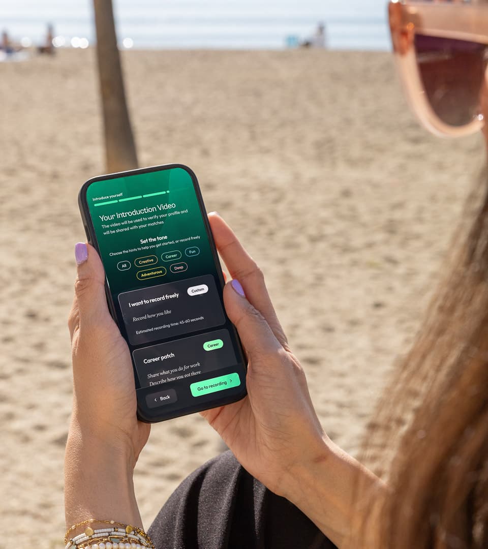 Pantalla de perfil verificado en la app IDLING
