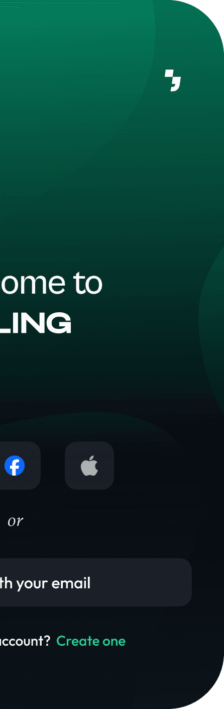 IDLING sign-in screen with social and email options